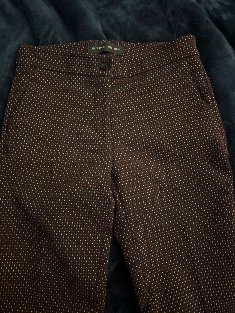 Etro Burgundy Patterned Women’s Trousers